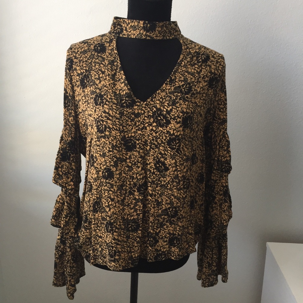 BP Long Sleeve Ruffle Blouse